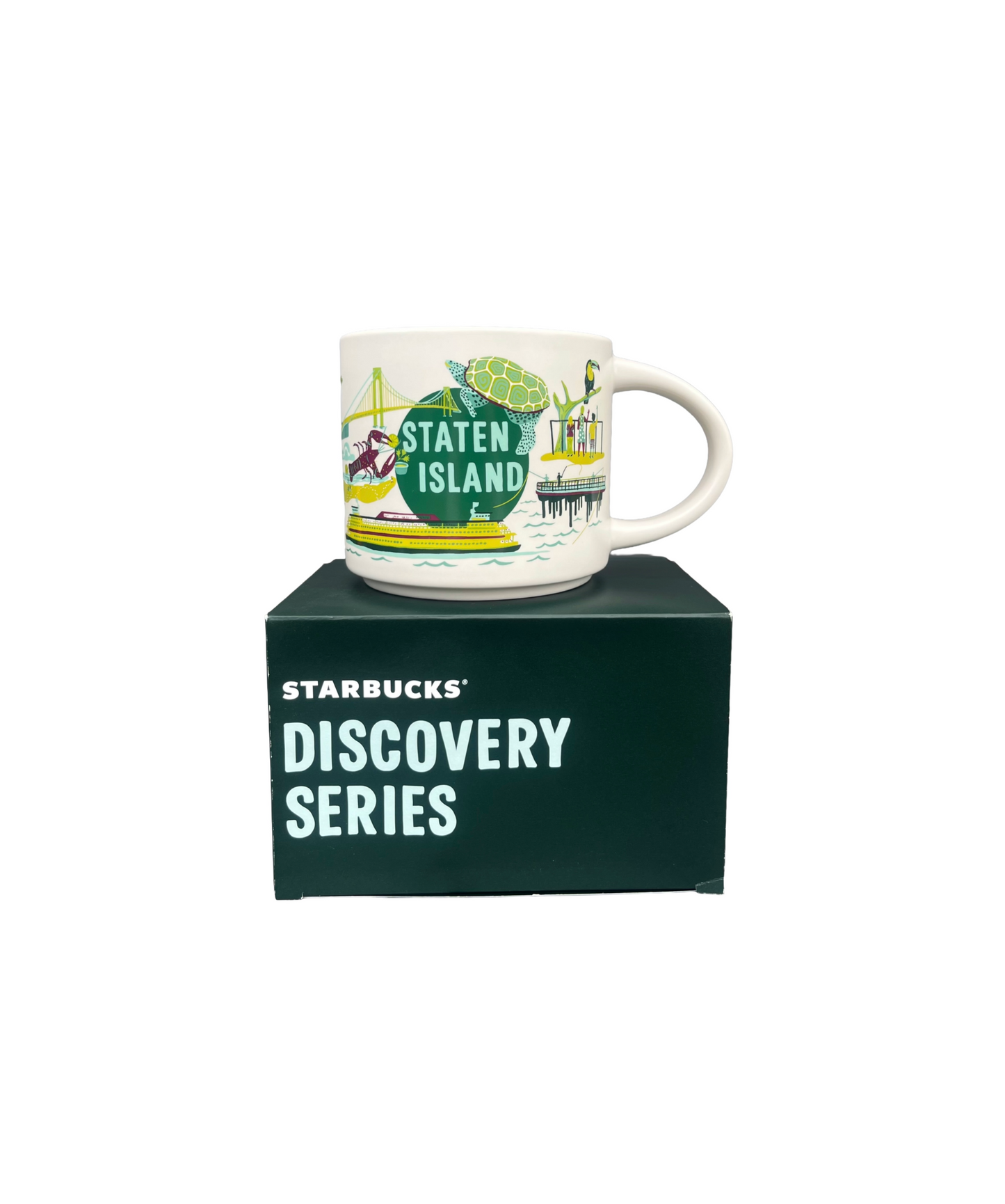 Starbucks Ceramic Mug DISCOVERY SERIES STATEN ISLAND Front Side