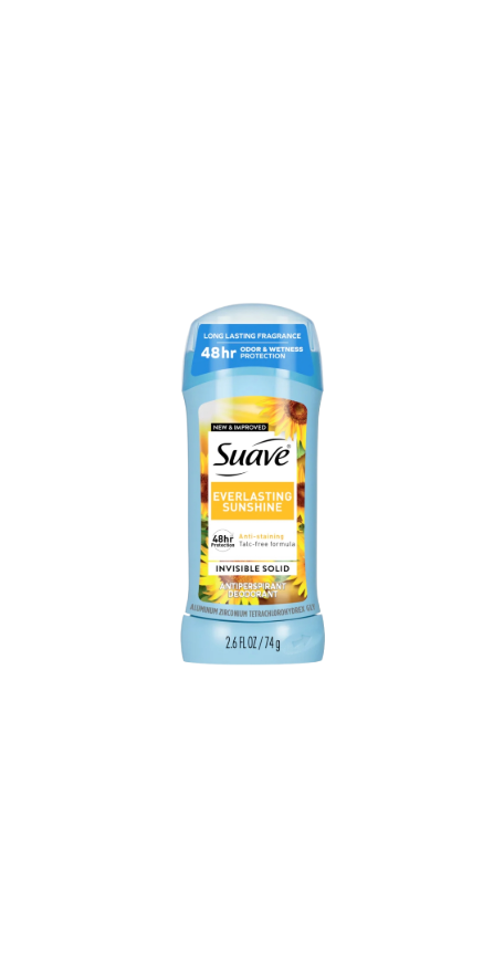 Suave 48 Hour Invisible Solid Antiperspirant Deodorant Everlasting Sunshine