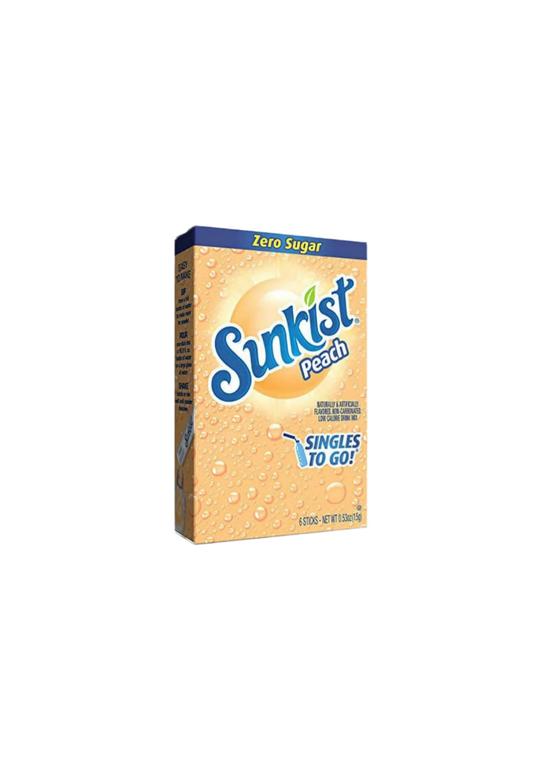 Sunkist Drink Mix Peach Zero Sugar Front View