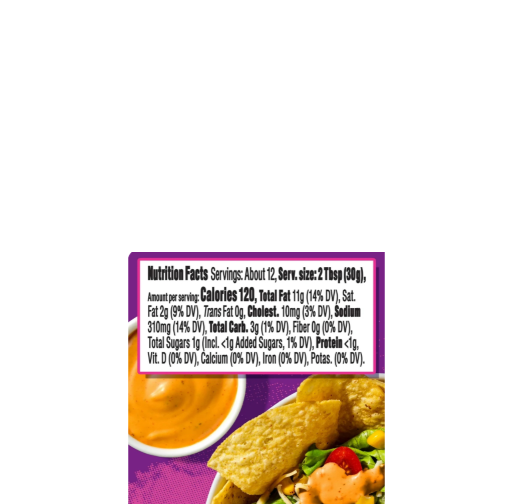 Taco Bell Creamy Sauce Chipotle Nutritional Information