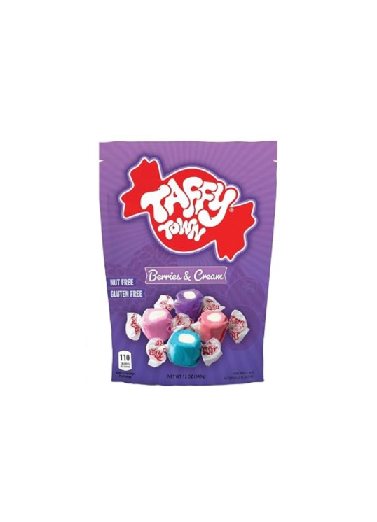 Taffy Town Salt Water Taffy Candy Berries & Cream