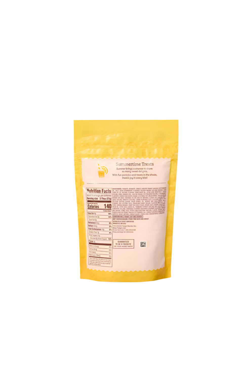 Target Favorite Day Trail Mix Summer Lemonade Bag Rear View