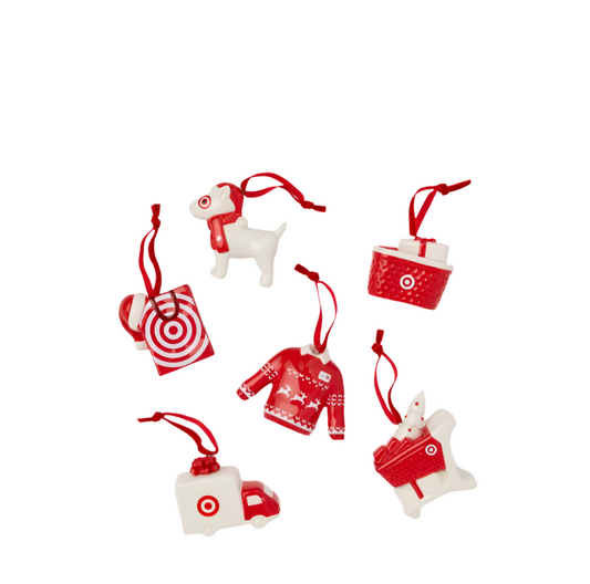 Target Wondershop 6 Piece Ceramic Holiday Ornament Set 2024