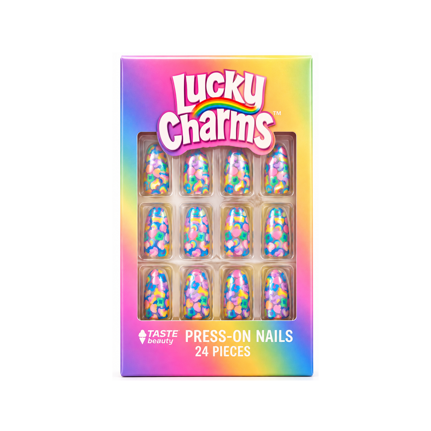 Taste Beauty Press On False Nails Lucky Charms 