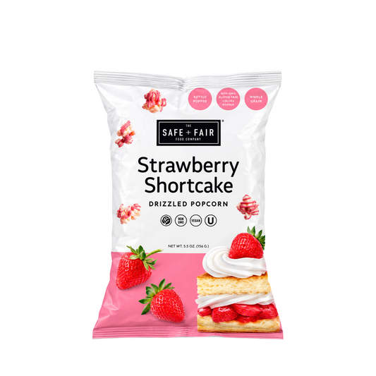 The Safe & Fair Food Company Drizzled Popcorn Strawberry Shortcake