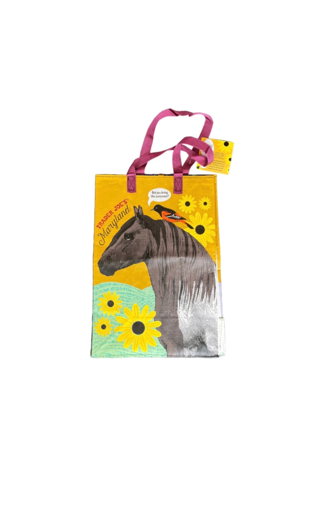 Trader Joe’s Eco fun reusable grocery bag Maryland Front View