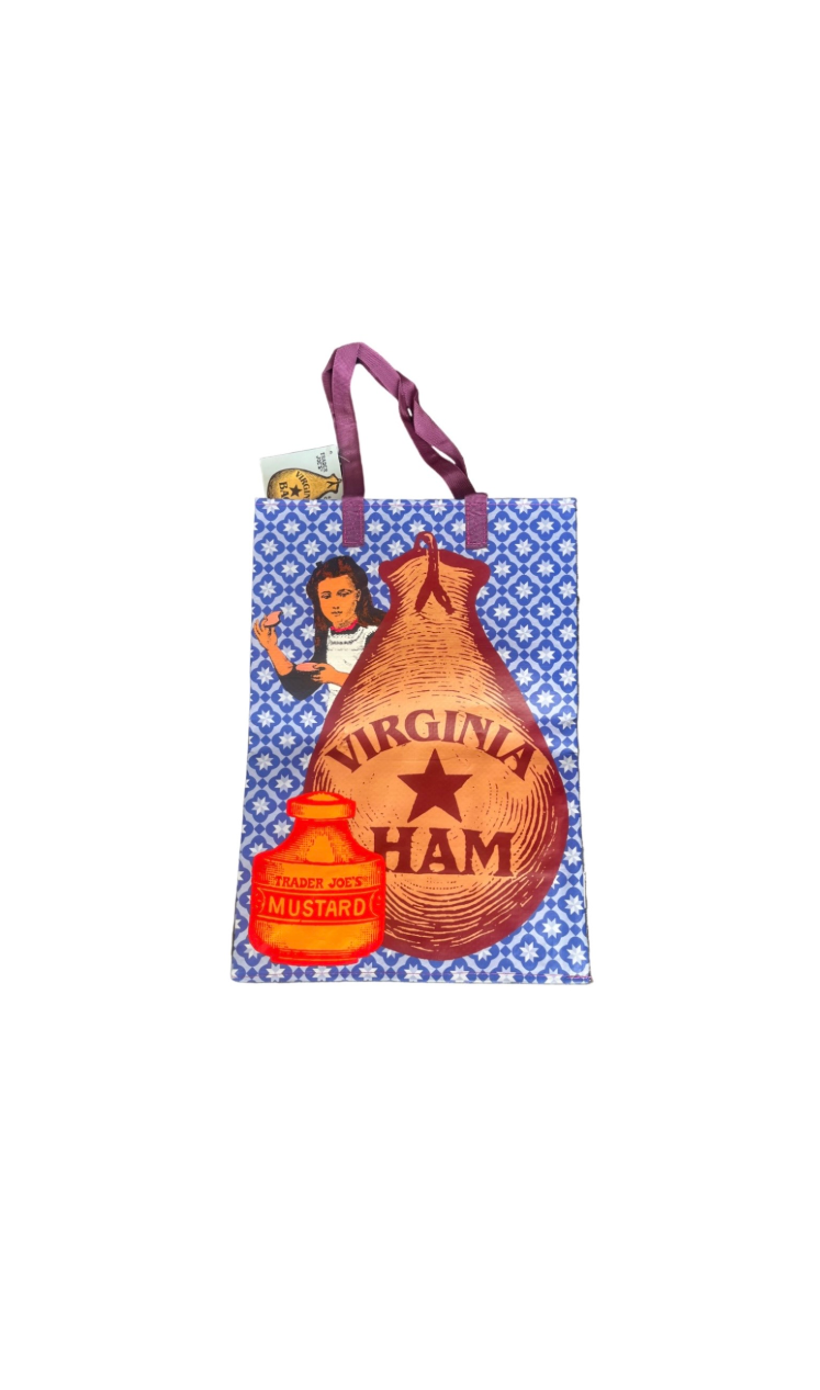 Trader Joe’s Eco fun reusable grocery bag Virginia Front View