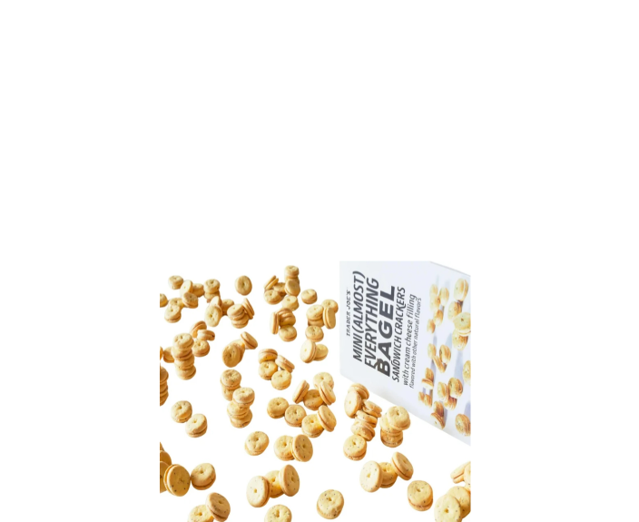 Trader Joe’s Mini (Almost) Everything Bagel Sandwich Crackers With Cream Cheese Filling