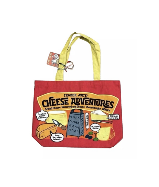 Trader Joes Canvas Tote Bag Cheese Adventures