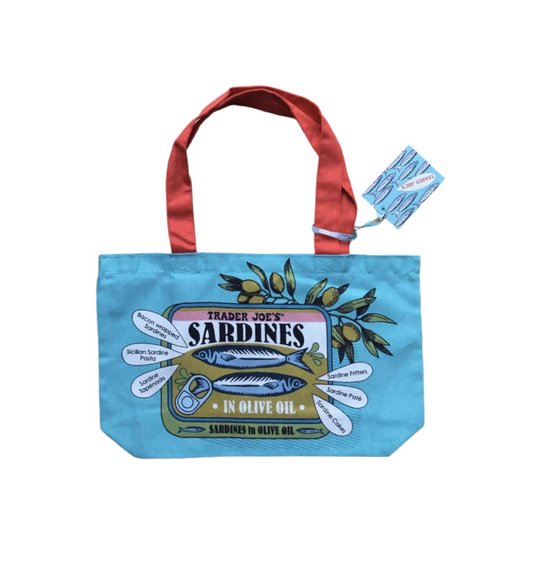 Trader Joes Canvas Tote Bag Sardines