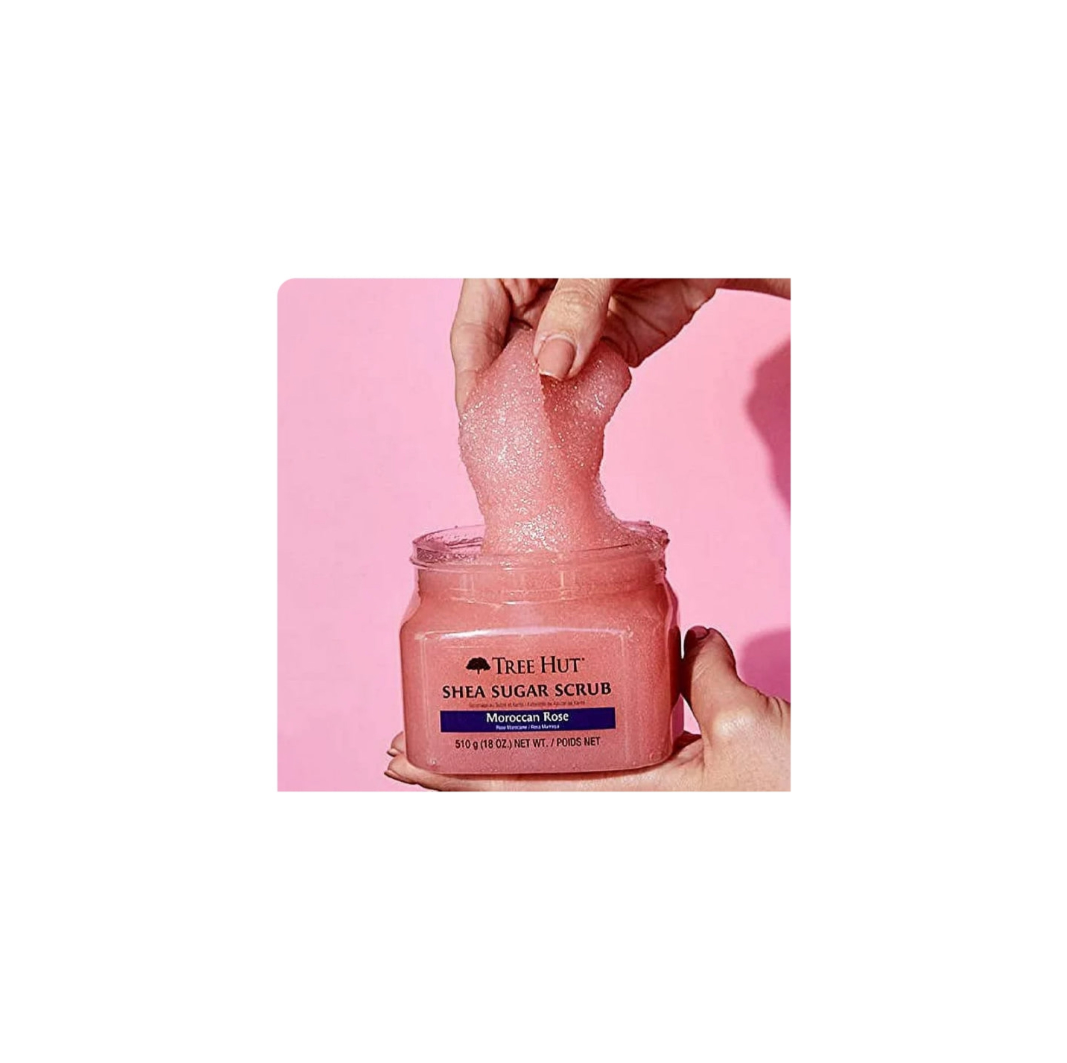 Tree Hut Shea Sugar Body Scrub Moroccan Rose Hand In Jar