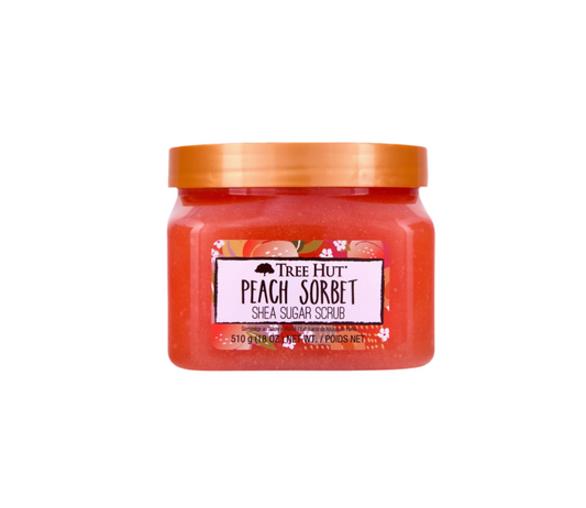 Tree Hut Shea Sugar Body Scrub Peach Sorbet Front View