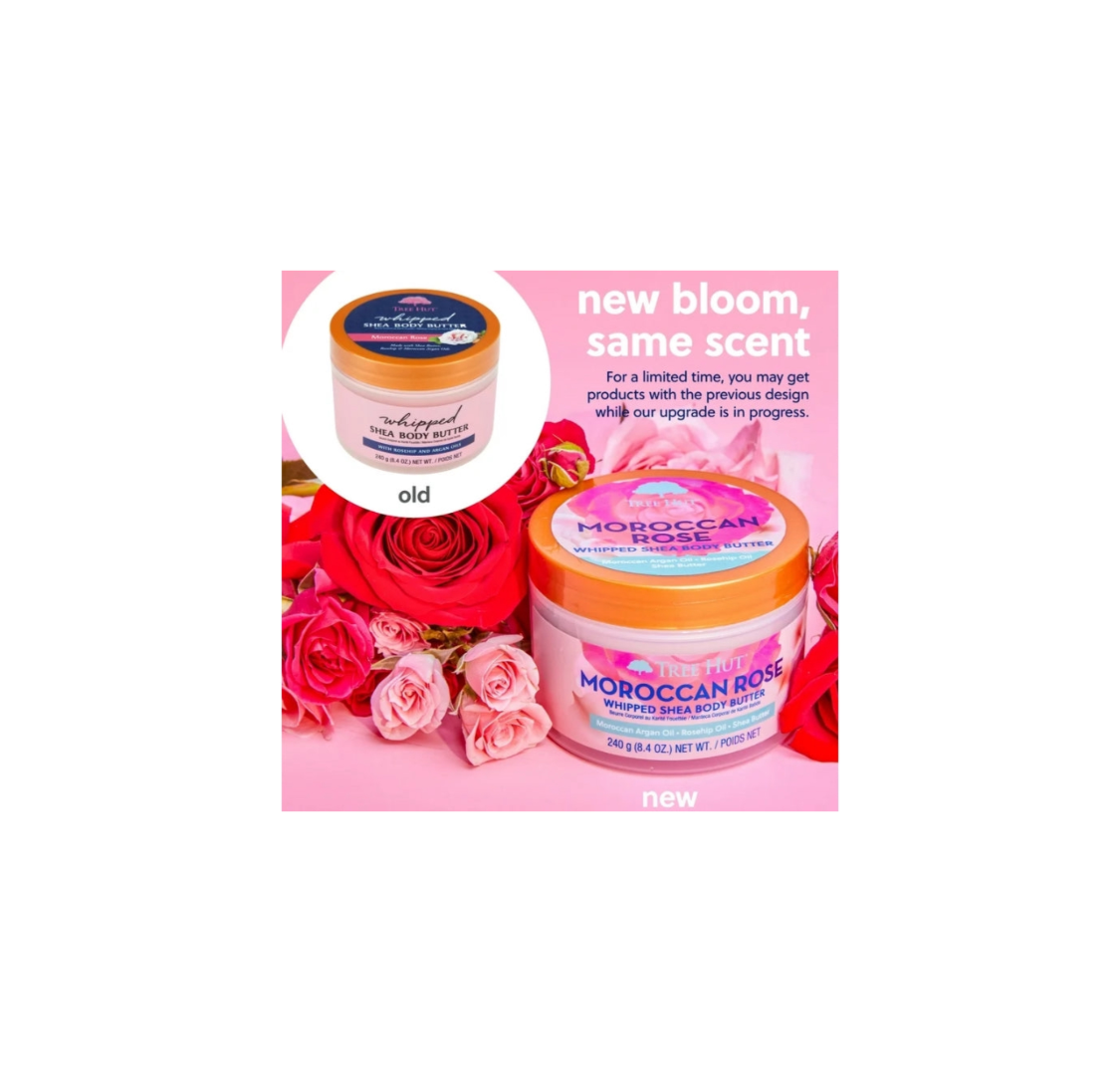 Tree Hut Whipped Shea Body Butter Moroccan Rose New Bloom Same Scent