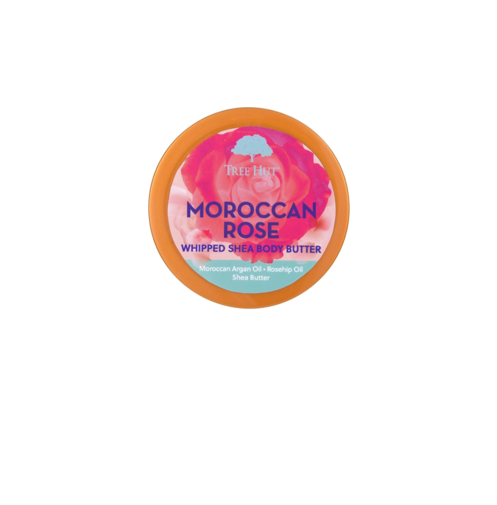 Tree Hut Whipped Shea Body Butter Moroccan Rose Pot Lid