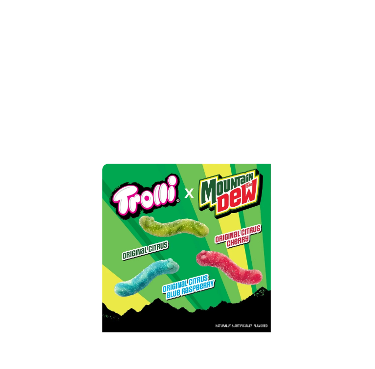 Trolli Mountain Dew Sour Brite Crawlers Gummi Candy Flavours