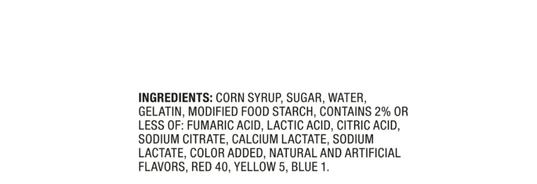 Trolli Mountain Dew Sour Brite Crawlers Gummi Candy Ingredients