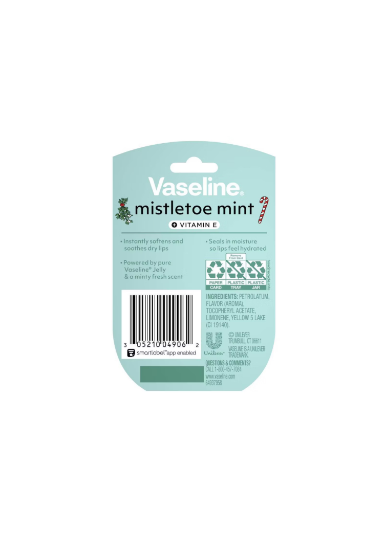 Vaseline Lip Therapy Lip Balm Mistletoe Mint Rear View