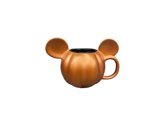 WDW Park Official Mickey Mouse Ears Pumpkin Ceramic Mug Front View