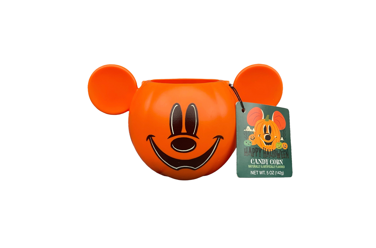 WDW Park Official Mickey Mouse Mini Happy Halloween Bucket & Candy Corn Front View