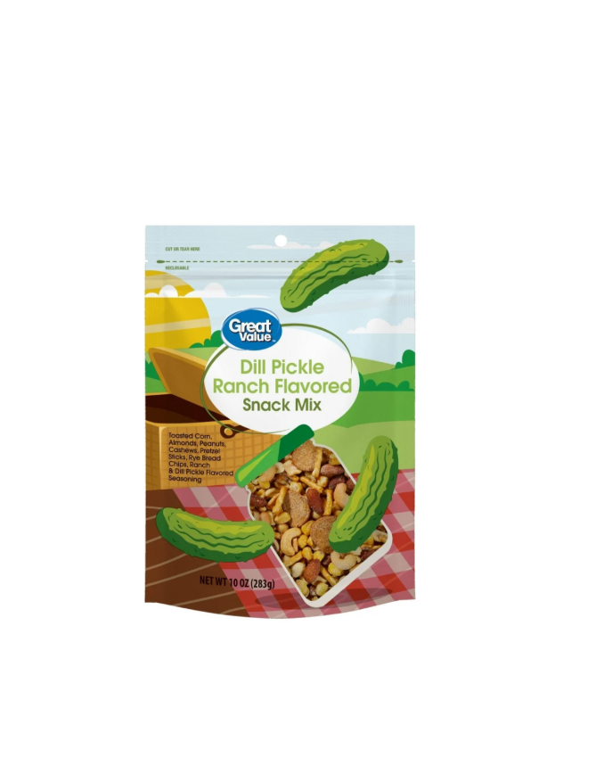 Walmart Snack Mix Dill Pickle Flavored Bag Front View