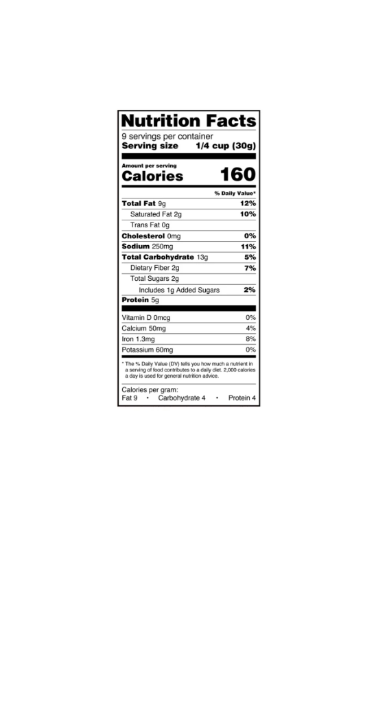 Walmart Snack Mix Ramen Flavored Nutritional Information