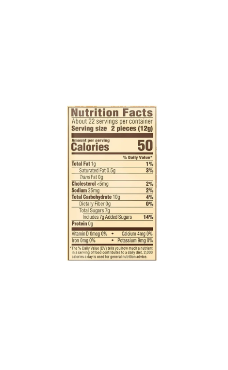 Werther's Original Hard Candies Caramel Apple Nutritional Information