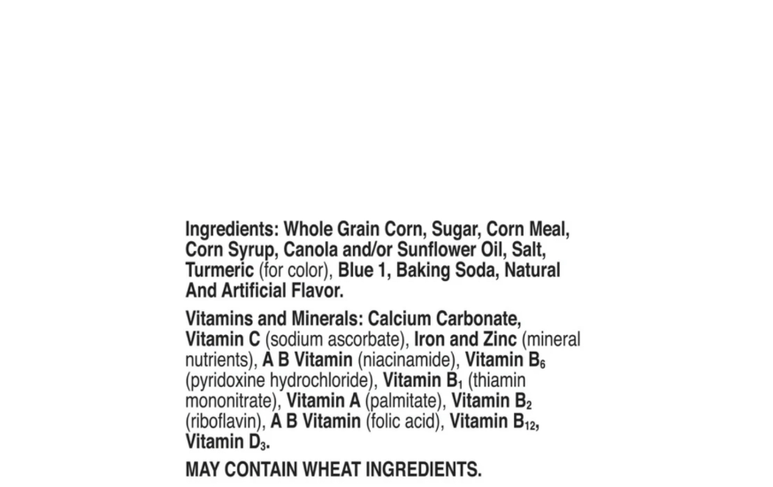 Wicked Cereal Elphaba Caramel Apple Ingredients