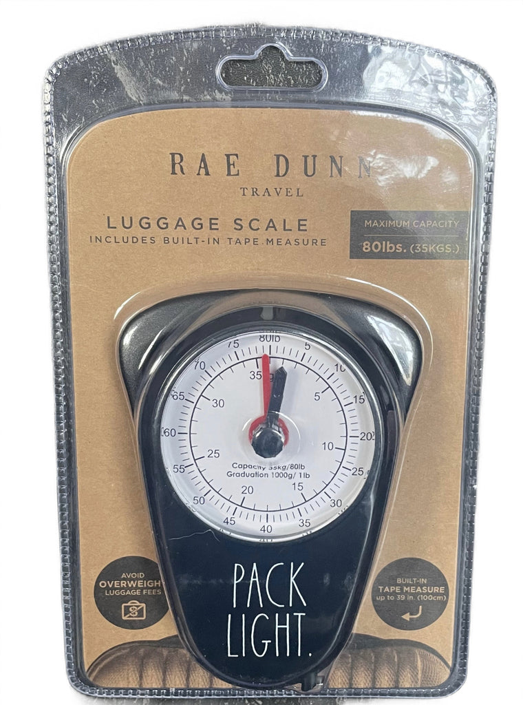 RAE DUNN Travel Luggage Scales - Black - PACK LIGHT – Angie's American  Sweets & Treats